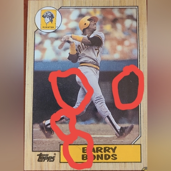 Barry Bonds 1987 Tiffany error card - Picture 2 of 11